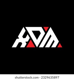 XDM triangle letter logo design with triangle shape. XDM triangle logo design monogram. XDM triangle vector logo template with red color. XDM triangular logo Simple, Elegant, and Luxurious design.