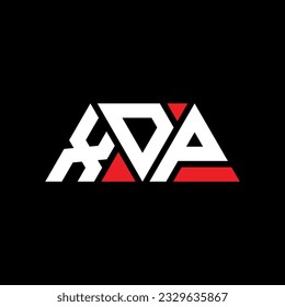 Diseño del logotipo de la letra del triángulo XDP con forma de triángulo. Monograma de diseño del logotipo del triángulo XDP. Plantilla de logotipo vectorial de triángulo XDP con color rojo. Logo triangular XDP Diseño sencillo, elegante y lujoso.
