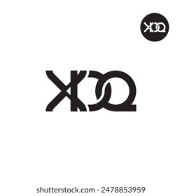 Diseño de monograma de letra con logotipo XDCAM
