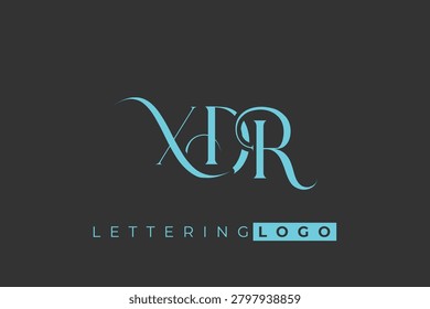 XDR Elegant Monogram Logo Design With Decorative Lettering. Elegant Monogram Logo Design with Decorative Elements and Typography