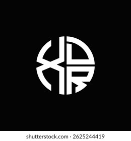 XDR logo XDR icon XDR monogram XDR letter minimalist Circle flat Unique modern abstract logo design.
