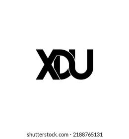 diseño del logotipo de la letra monograma de la tipografía xdu