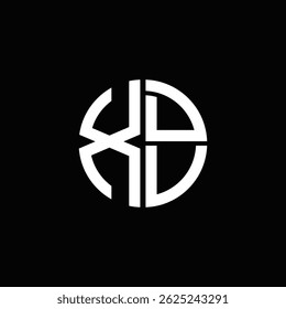 XDV logo XDV icon XDV monogram XDV letter minimalist Circle flat Unique modern abstract logo design.
