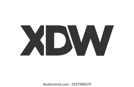 Modelo de design de logotipo XDW com texto em negrito forte e moderno. Logotipo vetorial inicial com tipografia simples e mínima. Identidade de empresa moderna ideal para a presença de marca de empresas.