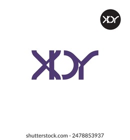 Diseño de monograma con logotipo XDY