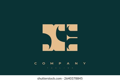 XE Abstract Geometric Logo Design. Modern and elegant logo design with simplistic typography elements, showcasing branding excellence.