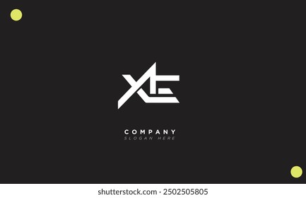 Letras del alfabeto XE Iniciales Logotipo del monograma EX, X y E