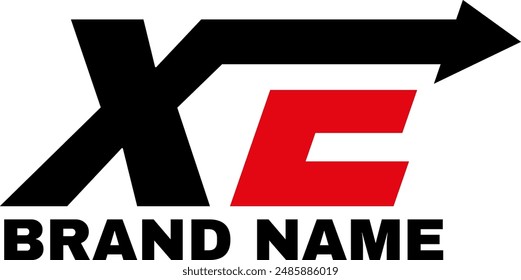 XE arrow sign logo design