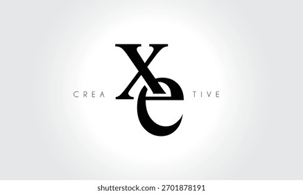 XE  Elegant Serif Monogram Logo – Luxury Lowercase Typographic Lettermark for Modern Branding