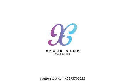 XE, EX, Abstract initial monogram letter alphabet logo design