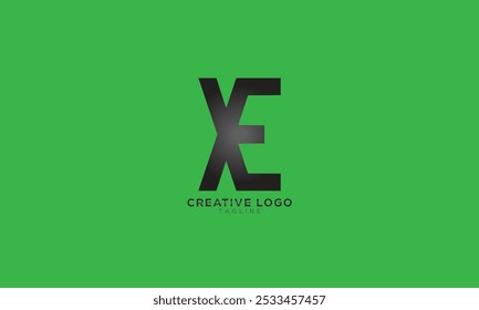 XE EX Abstract initial monogram letter alphabet logo design