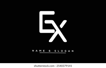 XE, EX Letras abstratas Monograma de logotipo