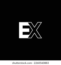 XE or EX abstract outstanding professional business awesome artistic branding company different colors illustration logo