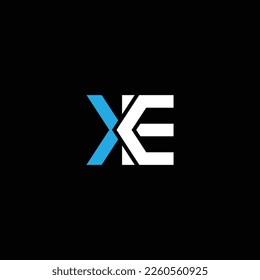 XE o EX abstracto sobresaliente negocio profesional impresionante marca artística empresa de diferentes colores ilustración logo