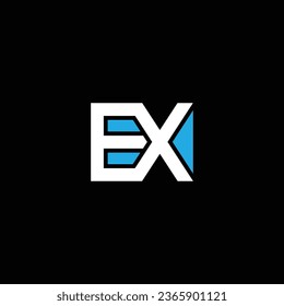 XE or EX abstract outstanding professional business awesome artistic branding company different colors illustration logo
