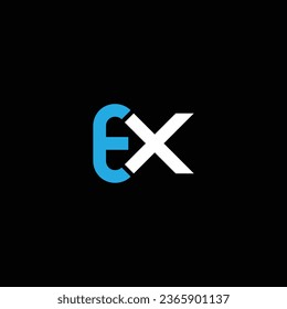 XE or EX abstract outstanding professional business awesome artistic branding company different colors illustration logo