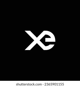 XE o EX abstracto sobresaliente negocio profesional impresionante marca artística empresa de diferentes colores ilustración logo