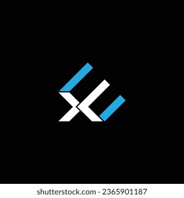 XE o EX abstracto sobresaliente negocio profesional impresionante marca artística empresa de diferentes colores ilustración logo