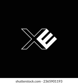XE or EX abstract outstanding professional business awesome artistic branding company different colors illustration logo