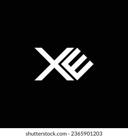 XE o EX abstracto sobresaliente negocio profesional impresionante marca artística empresa de diferentes colores ilustración logo
