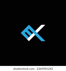 XE o EX abstracto sobresaliente negocio profesional impresionante marca artística empresa de diferentes colores ilustración logo