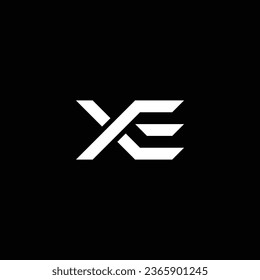 XE o EX abstracto sobresaliente negocio profesional impresionante marca artística empresa de diferentes colores ilustración logo