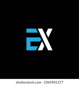 XE or EX abstract outstanding professional business awesome artistic branding company different colors illustration logo