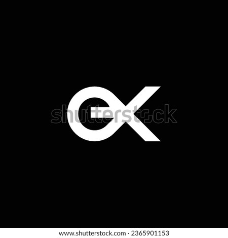 XE or EX abstract outstanding professional business awesome artistic branding company different colors illustration logo
