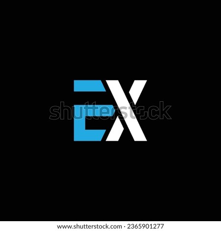 XE or EX abstract outstanding professional business awesome artistic branding company different colors illustration logo