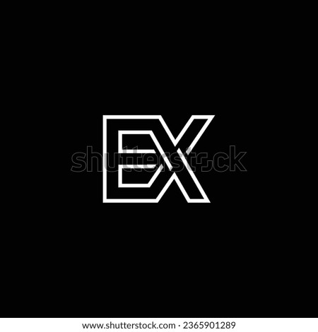XE or EX abstract outstanding professional business awesome artistic branding company different colors illustration logo