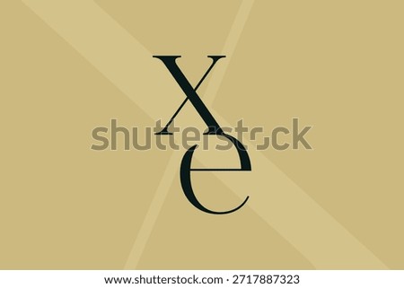 XE or EX letter logo icon design. Classic style luxury initials monogram.