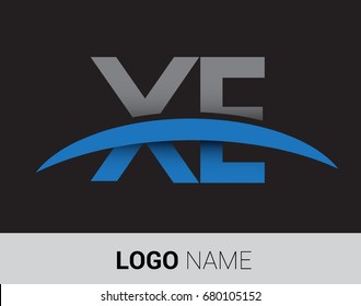 Xe Initial Logo Company Name Colored Stock Vector (Royalty Free) 680105152