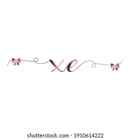 XE Initial logo handwriting modern luxury fashion
