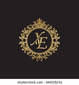 XE initial luxury ornament monogram logo