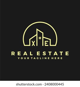 XE initials homes modern building company logo vector.eps