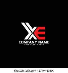 XE Letter Logo Design-XE Letter Brand Design-XE Logo Design