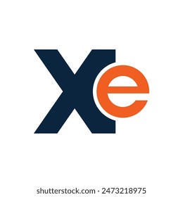 XE letter logo vector symbol design