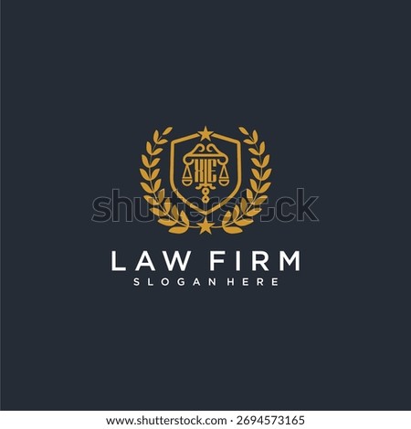 XE letter monogram logo for lawfirm with pillar and leaf image design