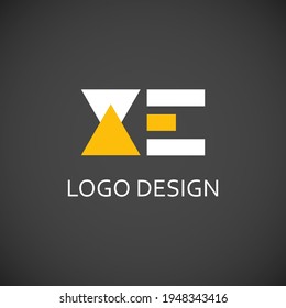 letra xe para diseño de logotipo sencillo