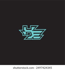 XE letter sporty and bold concept blue esport dynamic gaming monogram logo