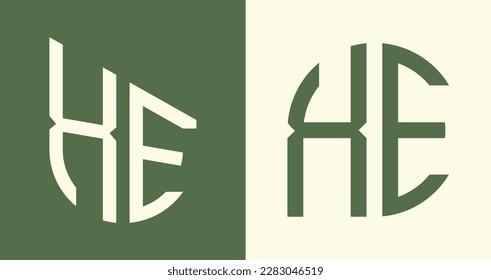 XE modern initial letter logo design vector bundle. It will be suitable for which company or brand name start those initial.