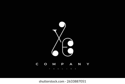 XE Typography Logo Design. Stylish monogram design depiction featuring the letters X and E combined in an artistic signature style, delivering a unique and creative visual representation.