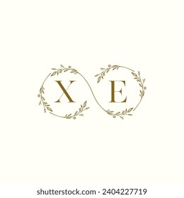 XE wedding infinity in elegant monogram with high quality professional design that will print well