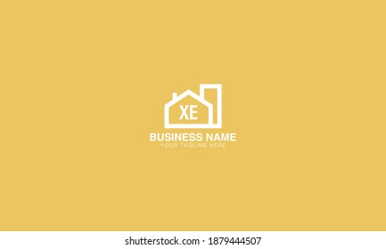 XE X E initial based modern minimal creative logo vector template image.REAL ESTATE logo