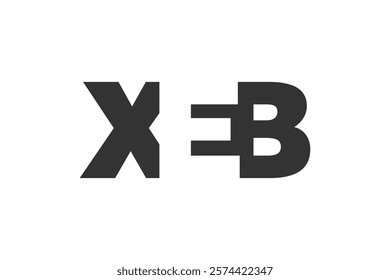 XEB logo design. Initial letter X E B bold font style for tech startups, consulting, corporate branding. Creative company name, headlines typography identity, trendy logotype. Vector illustration.