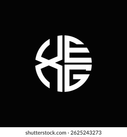 XEG logo XEG icon XEG monogram XEG letter minimalist Circle flat Unique modern abstract logo design.
