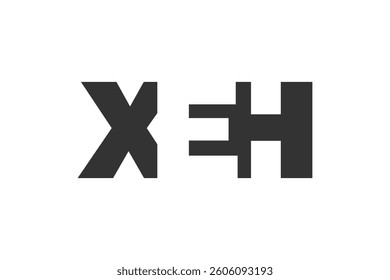 XEH logo design. Initial letter X E H bold font style for tech startups, consulting, corporate branding. Creative company name, headlines typography identity, trendy logotype. Vector illustration.