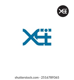 Diseño de monograma de letra de logotipo XEI