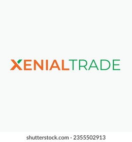 Plantilla de diseño de logotipo comercial Xenial con concepto de carta X