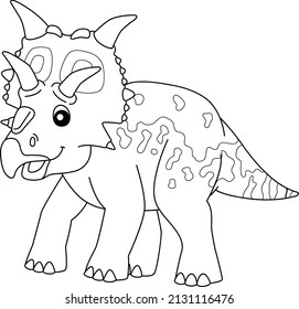 Xenoceratops Farbgebung Einzelseite für Kinder